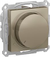 Светорегулятор поворотно-нажимной без рамки Systeme Electric AtlasDesign 5-400Вт шампань картинка